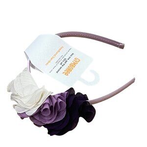 Girls Gymboree Headband With Purple & White Flowers NWT